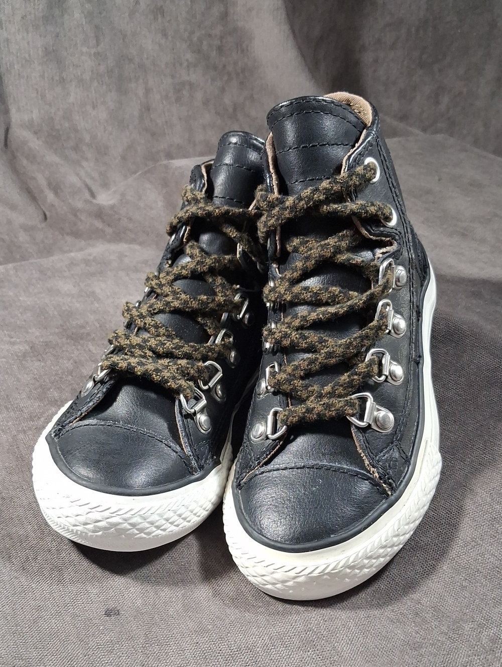 Converse Chuck Taylor All Star Hiker Hightop Black Leather Sneaker Boots VG US11